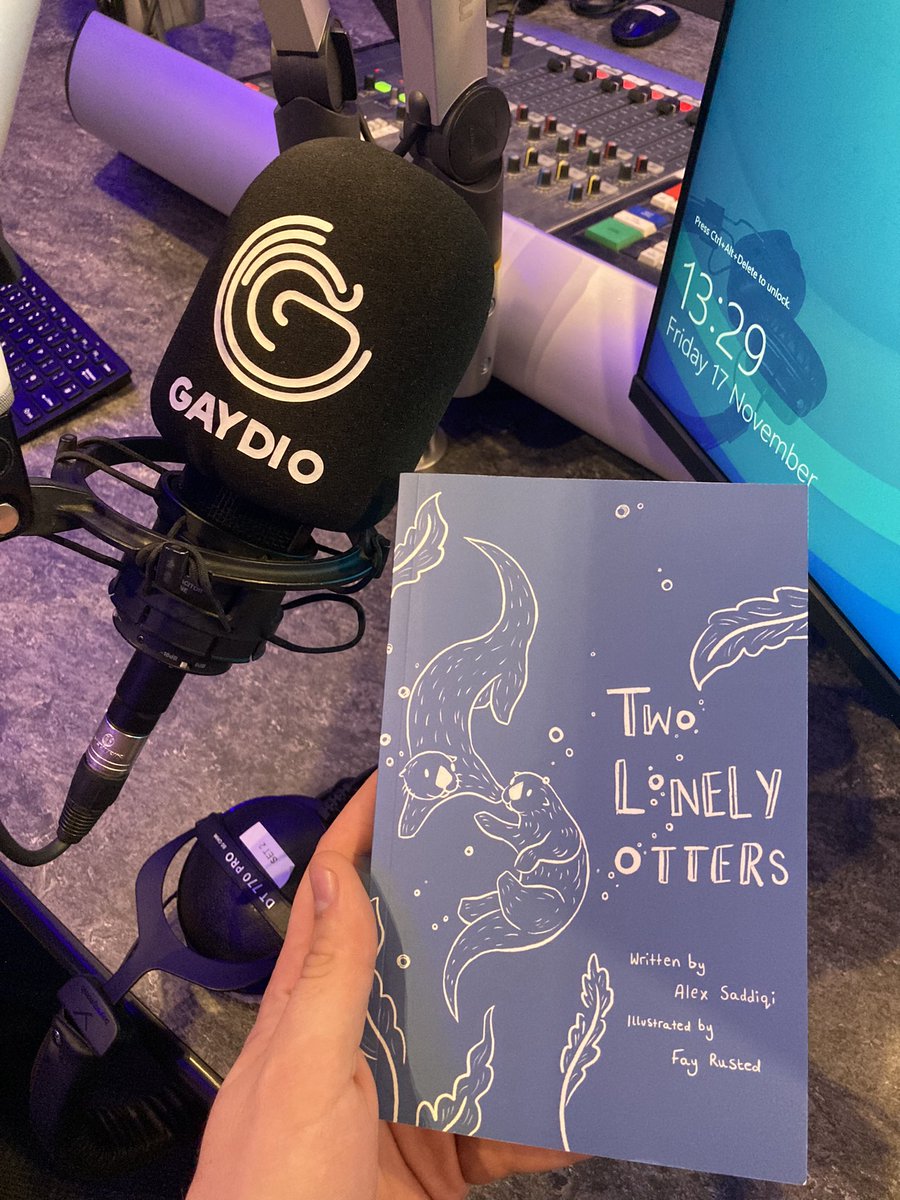 AlexSaddiqi's tweet photo. Had a lovely morning with @itsparismunro &amp; @cherylfergison1 putting the 🌍 to right &amp; talking about my new book: Two Lonely Otters. A power, funny &amp; emotional interview soon to be released by @gaydio Watch this space and theirs for updates and the release of interview! 🎙 https://t.co/RrFkvj8Z4z