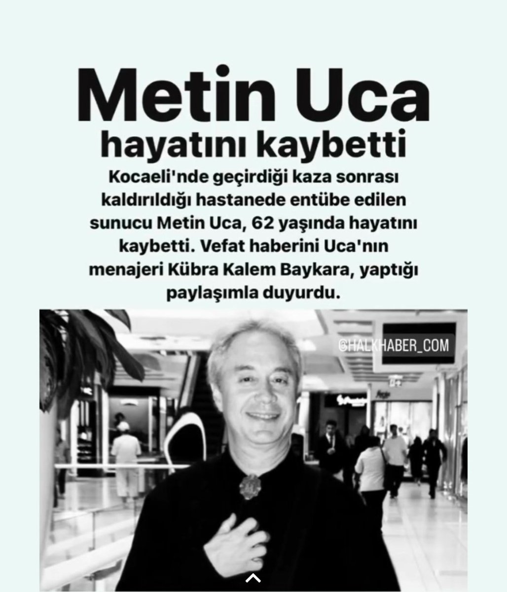 Turk televizyon tarihinden bir <a href="/MetinUca/">Metin Uca</a> geçti.  Allah rahmet eylesin mekanı cennet olsun hakkı varsa benim hakkım sonuna kadar helal olsun. 😔😔😔