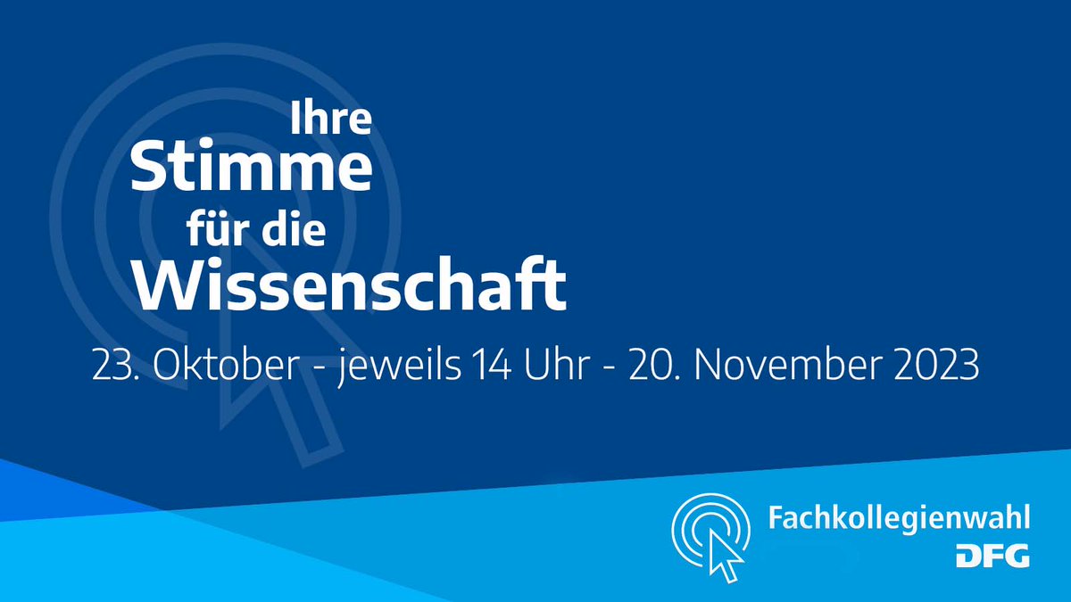 ⏰Der Countdown läuft für die letzten Tage der #FKWahl23. Jetzt noch bis zum 20.11. (14 Uhr) abstimmen für Ihre favorisierten Kandidat:innen. So entscheiden Sie mit, wer Ihr Fach in den kommenden Jahren innerhalb der Fachkollegien vertritt. Jetzt wählen: dfg.de/fk-wahl2023