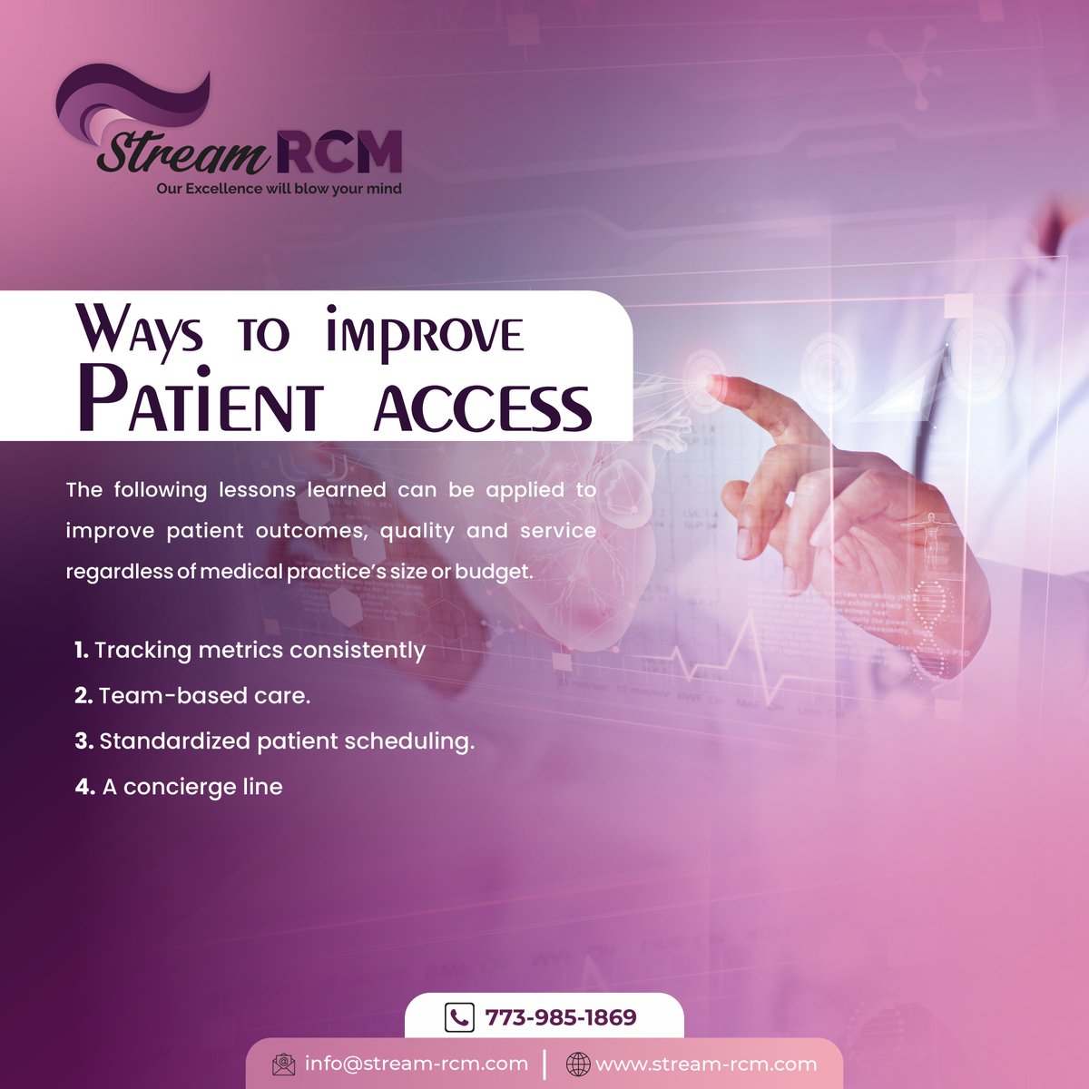 streamrcmllc's tweet photo. We believe , enhancing patient access can be achieved through🌐streamlined communication channels,📱user-friendly digital platforms, and🌟proactive outreach initiatives, ultimately fostering a more inclusive and responsive healthcare environment.
#EnhancedAccess #PatientAdvocacy https://t.co/4WXXuH1Oj4
