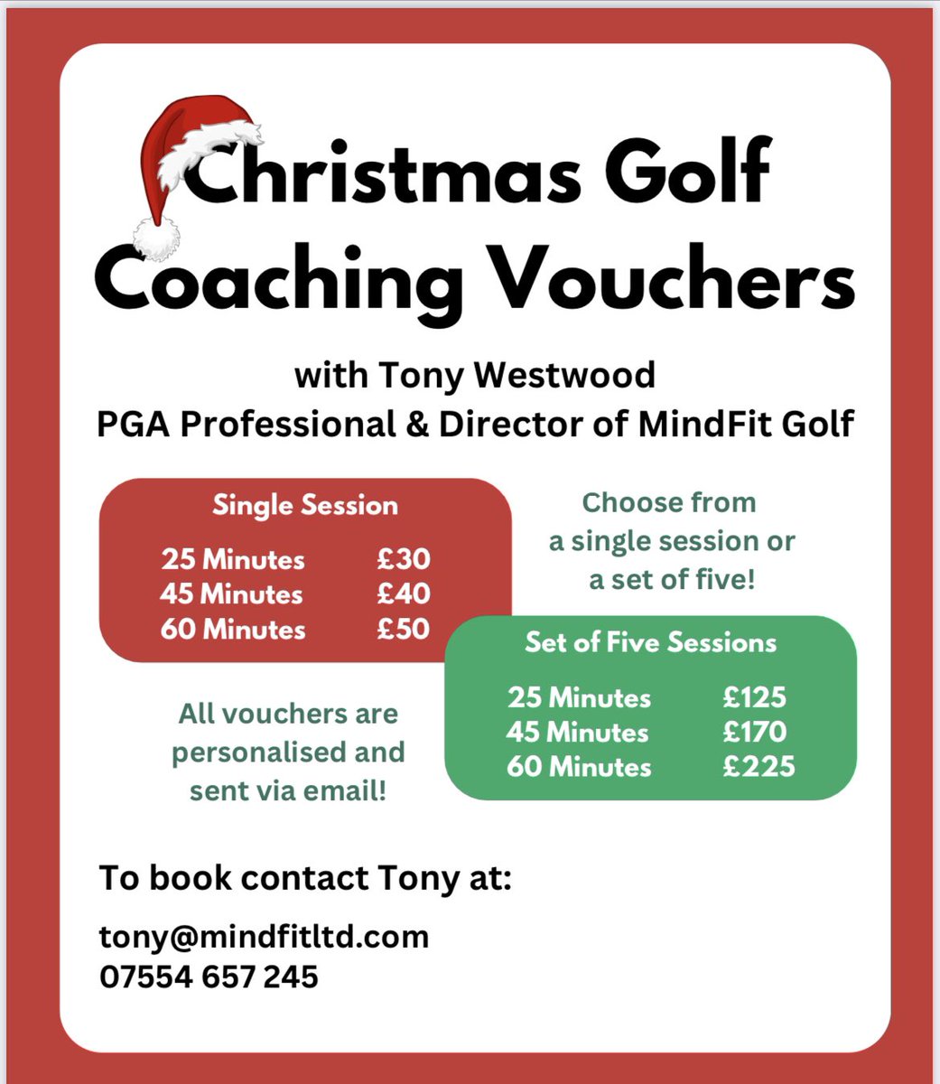 Treat the golfer you know to better golf in 2024 with a golf coaching voucher. All vouchers will be personalised and emailed.