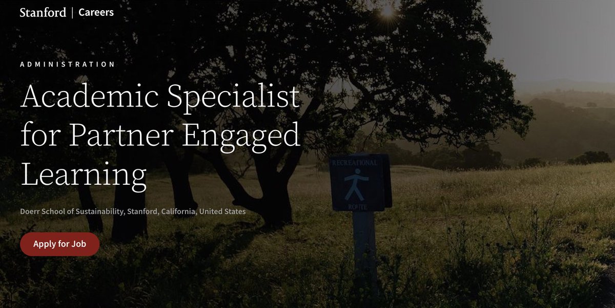Environmental Justice Working Group at Stanford (@ejwgstanford) on Twitter photo #JOB Please see this call for an Academic Specialist for Partner Engaged Learning, working closely with the Future Bay Initiative as well as the <a href="/haascenter/">Haas Center</a> PCJ in the Bay! It is the first hire to expand partner-engaged learning efforts in <a href="/stanforddoerr/">Stanford Doerr School of Sustainability</a> 🎉careersearch.stanford.edu/jobs/academic-… #JOB Please see this call for an Academic Specialist for Partner Engaged Learning, working closely with the Future Bay Initiative as well as the <a href="/haascenter/">Haas Center</a> PCJ in the Bay! It is the first hire to expand partner-engaged learning efforts in <a href="/stanforddoerr/">Stanford Doerr School of Sustainability</a> 🎉careersearch.stanford.edu/jobs/academic-…