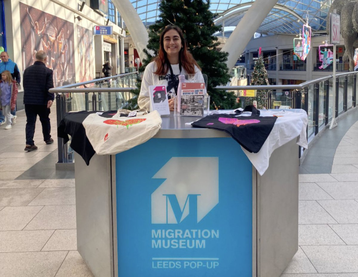 Come and say hi at our #MigrationMuseum <a href="/TrinityLeeds/">TRINITY LEEDS</a> pod! Learn about us, our mission and our #Leeds pop-up exhibition, Heart of the Nation and the Making of the NHS. And explore the exhibition, conveniently located right across from Boots! #LeedsExhibitions