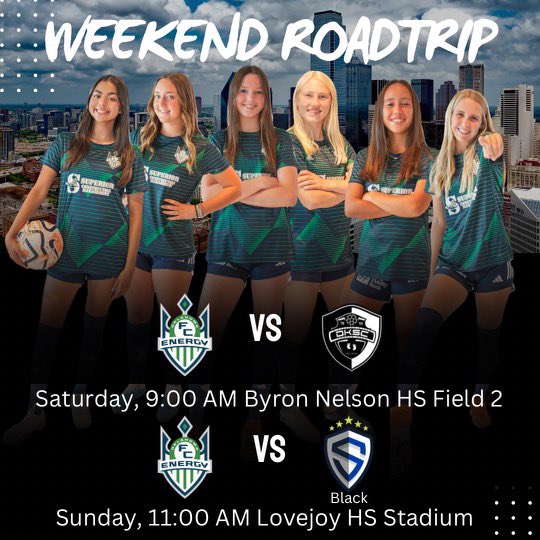 OEFC 07 / 06 Girls ECNL - 2025 - 26 (@oefc07_06gecnl) on Twitter photo It’s a road trip!!! Headed to Dallas for some tough <a href="/EcnlTexas/">ECNL Girls Texas Conference</a> matchups! Come catch a game… or two!
<a href="/ECNLgirls/">ECNL Girls</a>
<a href="/TheSoccerWire/">SoccerWire</a>
<a href="/ImCollegeSoccer/">College Soccer Truth ™</a>
<a href="/PrepSoccer/">Prep Soccer ⚽️</a>
<a href="/TopDrawerSoccer/">TopDrawerSoccer</a>
<a href="/Oklahoma_FC/">Oklahoma Energy FC</a>
<a href="/OEFCGirlsECNL/">Oklahoma Energy FC Girls ECNL</a>
<a href="/Imyouthsoccer/">ECNL/GA/Recruiting/College Soccer</a> It’s a road trip!!! Headed to Dallas for some tough <a href="/EcnlTexas/">ECNL Girls Texas Conference</a> matchups! Come catch a game… or two!
<a href="/ECNLgirls/">ECNL Girls</a>
<a href="/TheSoccerWire/">SoccerWire</a>
<a href="/ImCollegeSoccer/">College Soccer Truth ™</a>
<a href="/PrepSoccer/">Prep Soccer ⚽️</a>
<a href="/TopDrawerSoccer/">TopDrawerSoccer</a>
<a href="/Oklahoma_FC/">Oklahoma Energy FC</a>
<a href="/OEFCGirlsECNL/">Oklahoma Energy FC Girls ECNL</a>
<a href="/Imyouthsoccer/">ECNL/GA/Recruiting/College Soccer</a>