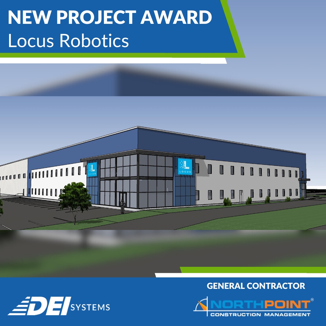 DEI_SYSTEMS_GO's tweet photo. DEI Systems has been awarded the innovative project of constructing Locus Robotics new global headquarters in Wilmington, Massachusetts.

GC: Northpoint Construction

𝗖𝗼𝗻𝘁𝗮𝗰𝘁 𝘂𝘀 𝘁𝗼𝗱𝗮𝘆!
https://t.co/nsZmxnp4bV
#DEISYSTEMS #contractor #electrical https://t.co/fvrxnPlh0G