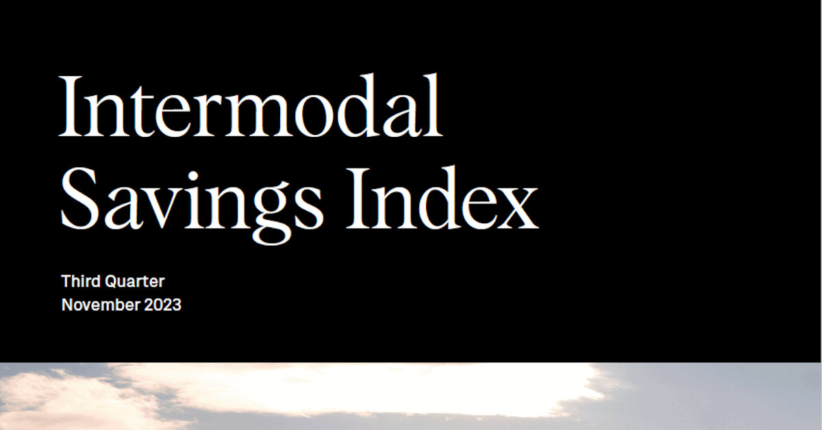 OUT NOW: The Intermodal Savings Index (ISI) report by @arijashe. This report uses proprietary data and calculations to determine how much money the average shipper will save using domestic #intermodal compared with #long-haul #trucking across the US. ow.ly/PeIx50Q8IKA