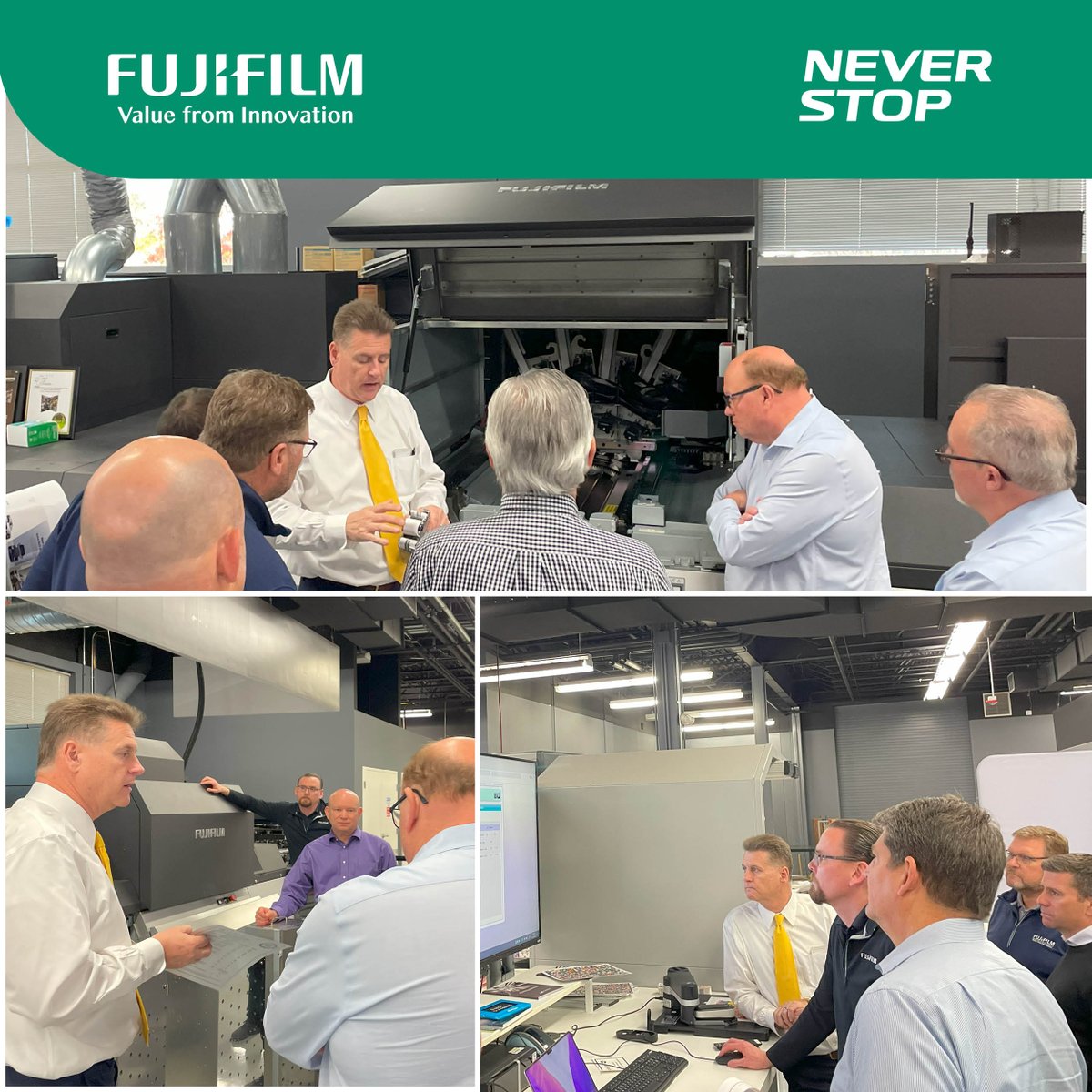 🌟 We #NeverStop Educating Our Team! 🌟

This week, we focused on #educating and staying ahead of the curve, by providing our team with comprehensive #training on the newest #JPress 750HS. 💪

#Fujifilm #printondemand #commercialprinting #webtoprint #printindustry