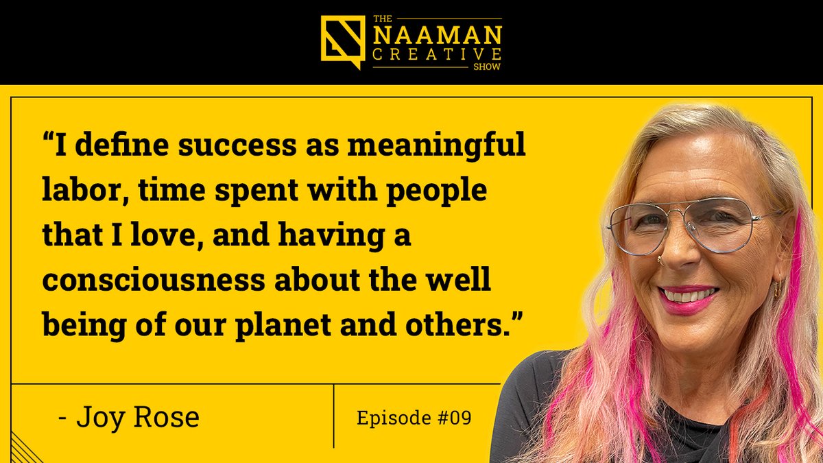 NaamanCreative's tweet photo. Today’s inspiration comes to us from, Joy Rose, the Director of The @MOMmuseum.

This is one of the best definitions of success we’ve heard on the show so far.

How do you define #success?

Listen to this powerful episode here:
https://t.co/Z05S0XzmyT https://t.co/Kc58p5dPvu