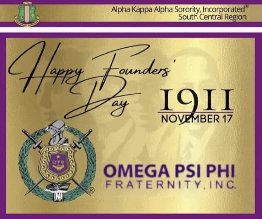 SouthCentralAKA's tweet image. Happy Founders’ Day to the Gentlemen of Omega Psi Phi Fraternity, Incorporated®!
 #AKA1908 
#WeAreSouthCentral 
#WeAreAlphaKappaAlpha