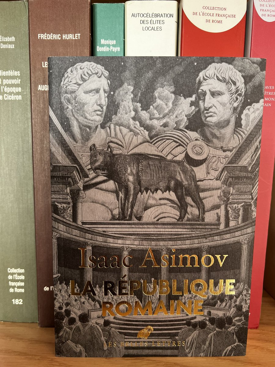Très heureuse d’avoir gagné ce livre d’Isaac Asimov sur la République romaine grâce au concours de Lucius Gellius. Merci beaucoup, c’est parfait pour le #VendrediLecture ! @BellesLettresEd @Lucius_Gellius