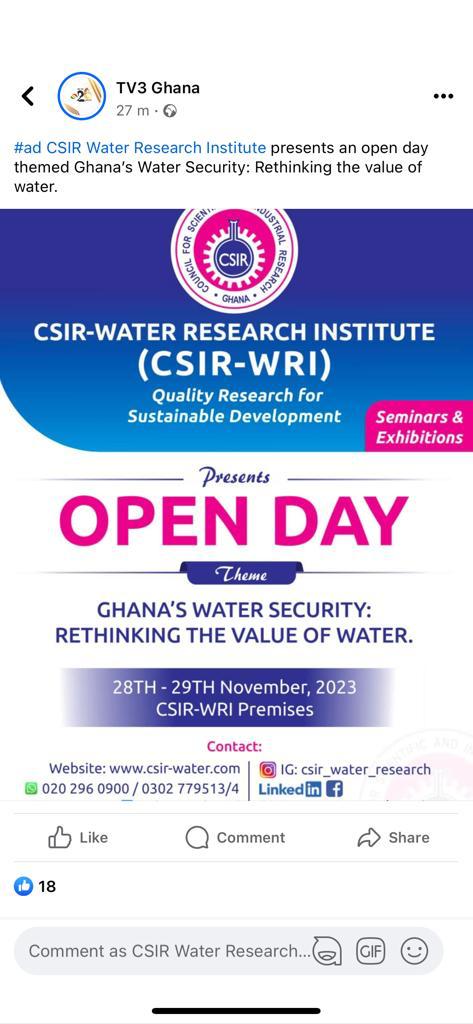 rejoicedarkey1's tweet photo. Exhibitors are still welcome to give us a call for a stand. #LatinGRAMMY #csirwri #TrendingNow #Trending #trend #science #water #research https://t.co/A1lhsAjzmy