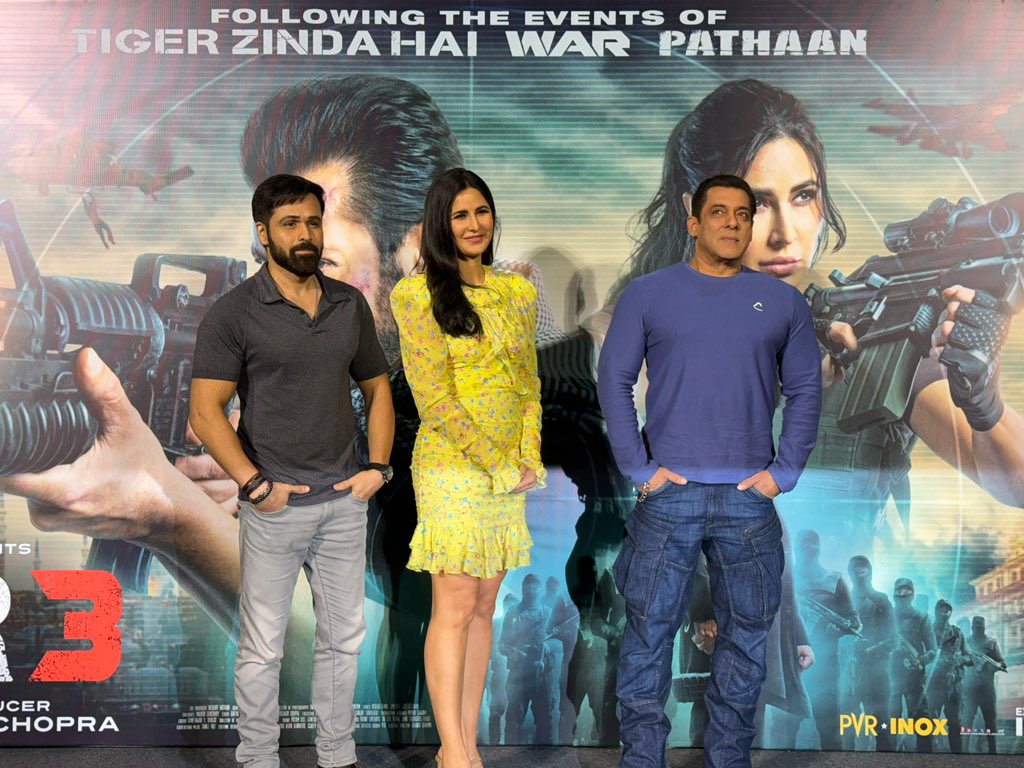 yrf's tweet photo. It’s time to 🎉 with #Tiger3 team #Tiger3InCinemas https://t.co/AerikF83Bz