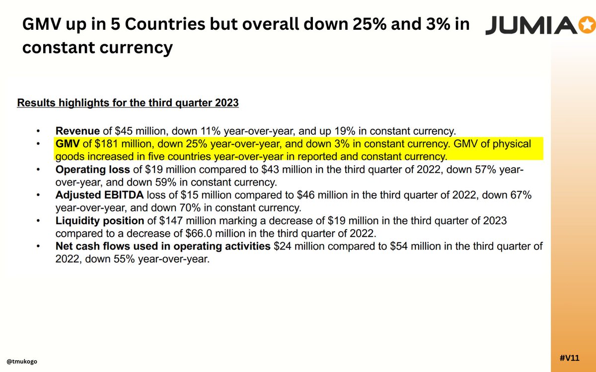 1/18 Jumia just released their financial results for Q3, and it seems