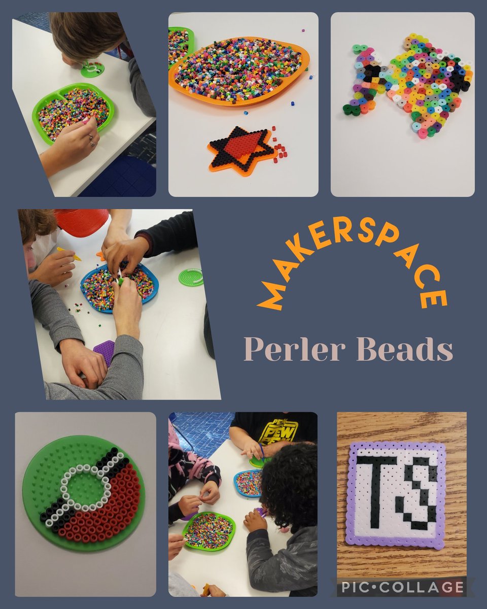 High School kids 🤎 #makerspace, too!  Learning Lab &amp; study block kiddos had a great time with #perlerbeads in the #library today. #librarylife #highschool <a href="/vblma/">made in the am!</a> <a href="/KHS_Chiefs/">Kempsville Chiefs</a>