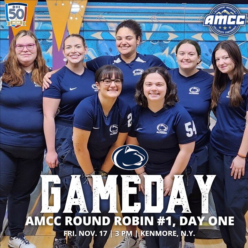 PSAltoonaLions's tweet image. Women's bowling opens its first weekend of conference play today in western New York!
🎳#GameDay
➡️AMCC Round Robin #1, Day One
⏰3 p.m.
📍Classic Lanes | Kenmore, N.Y.
📺 buff.ly/3R18Uhv 

#ncaabowl