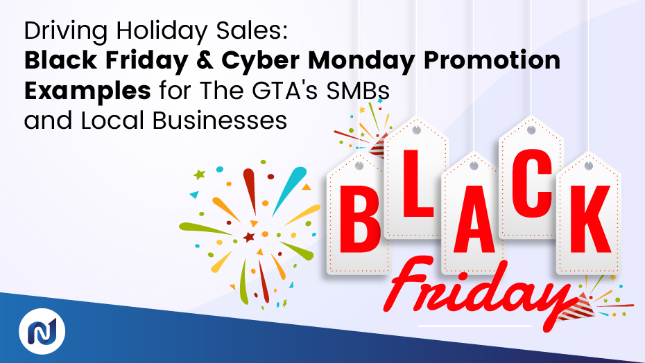Numerounoweb's tweet photo. 🚀 Elevate your GTA business this festive season! 🎄 Check out our blog for creative #BlackFriday &amp; #CyberMonday promo ideas for SMBs. Get ready to stand out! 💡🔗Explore Here: https://t.co/GjY1CKpgHL  #HolidaySales #SMBs #ShoppingSale https://t.co/EcExrcHVl7