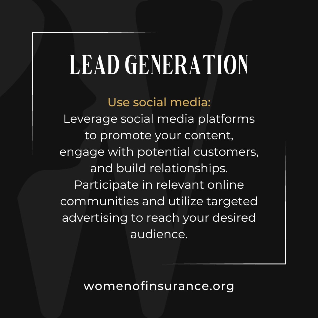 Social media offers businesses a great chance to connect with their audience, build their brand, and boost their business.

#womenofinsurance #contentpromotion #socialmediamarketing #targetedadvertising