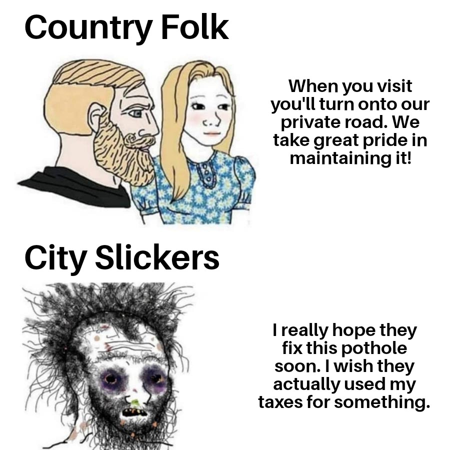 LukeHTatum's tweet image. Private road life is where it&apos;s at.

#PrivateRoad #CountryLife #CitySlickers #MuhRoads