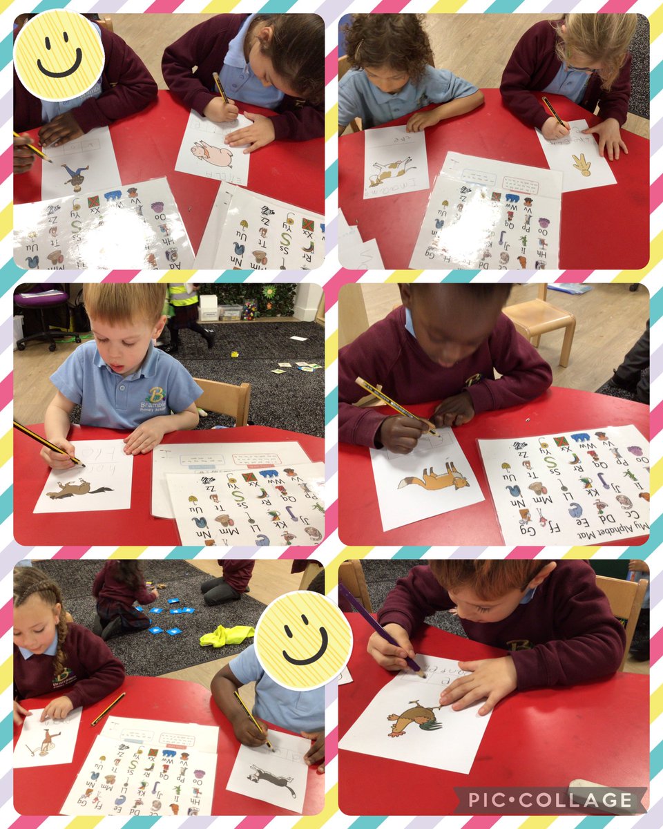 BramblesEYFS's tweet photo. This week we have been reading ‘The Gingerbread Man’. 
We added actions to the story to help us retell it and then begun segmenting the sounds in character names in order to write them. 
Well done Reception!
#brambleswriting #bramblesreading https://t.co/3XCoZu4Bwt