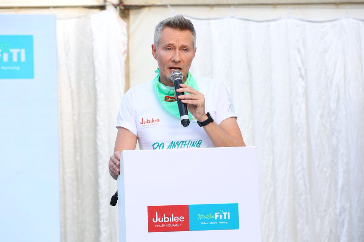 JubileeGroupKE's tweet photo. Jubilee Insurance GCOO, @juancazcarra says that embracing physical activity does not require complicated work out plans & #DoAnythingForTheSteps will demystify physical activity while making movement a natural and enjoyable part of everyday life. #MaishaFitiNaJubileeInsurance https://t.co/U40yYUa2Dy