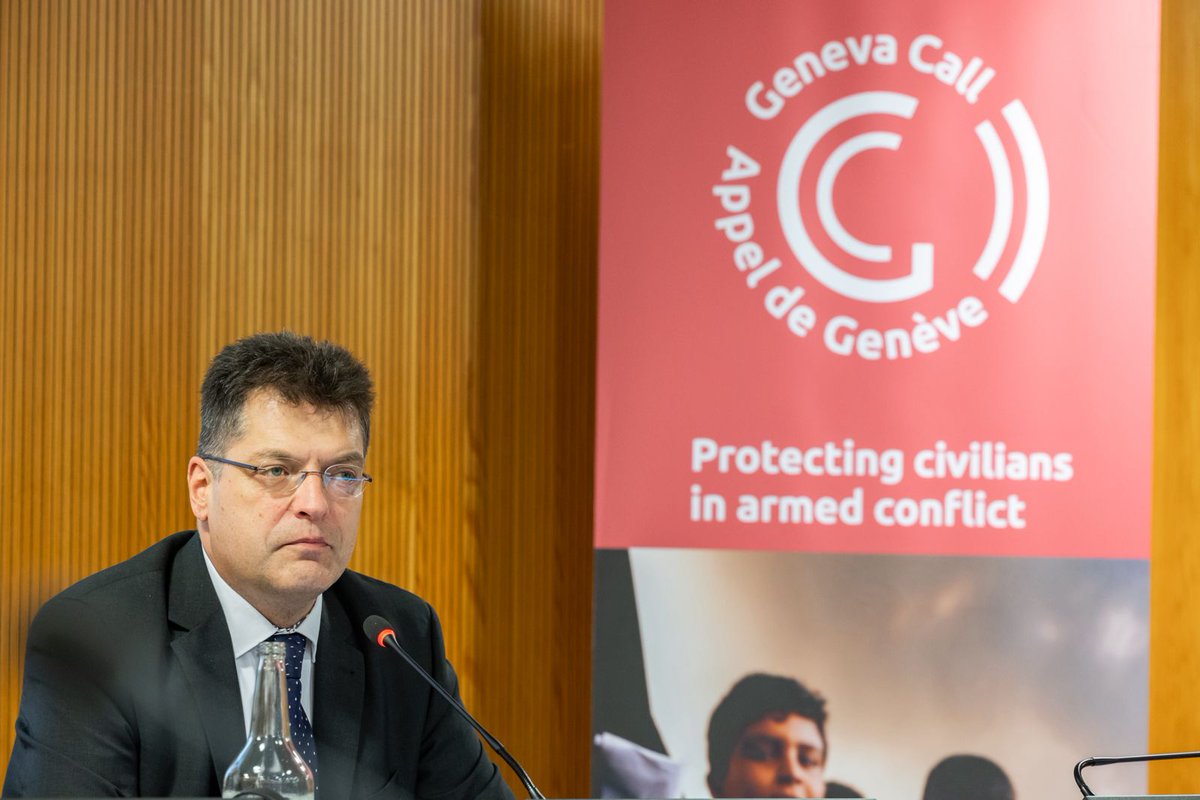 JanezLenarcic's tweet photo. The three actions we must all take today to support @genevacall:

➡️ Promote International Humanitarian Law, #IHL.

➡️ Build humanitarian dialogue with armed groups.

➡️ Support necessary capacity building to engage with these groups. https://t.co/i3q0GRWvZw