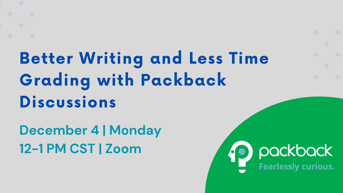 clearUNT's tweet photo. Packback is a discussion board tool that uses AI to help students think critically about discussion posts and reduce grading time. Packback can easily integrate into Canvas courses and sync with the gradebook. Register at https://t.co/JMQRXrbNl5  #FacultyDevelopment #Packback https://t.co/o2Mf34f5SM