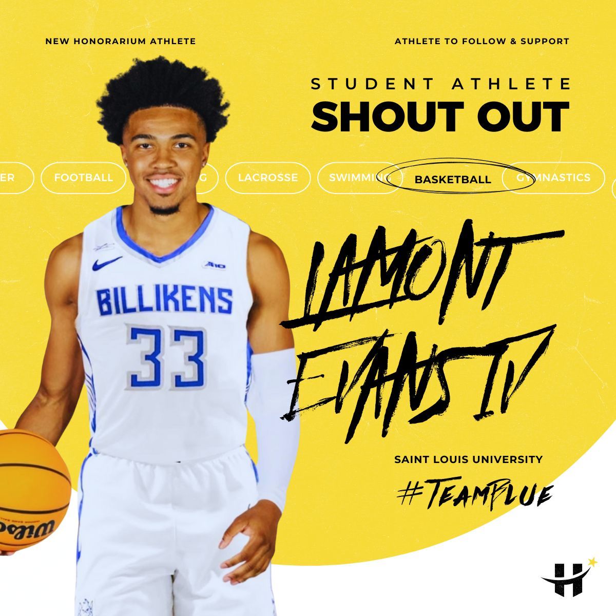 🌟 Shoutout to @lamontevans4th from the Saint Louis University #SLUBillikens
ㅤ
Follow and support Lamont on his athletic journey 🏀 
buff.ly/477DOKM 📲
ㅤ
#teamblue #collegesports #sports#support #slu #stl #missouri #baskteball #collegebasketball #billikens #billikensmb