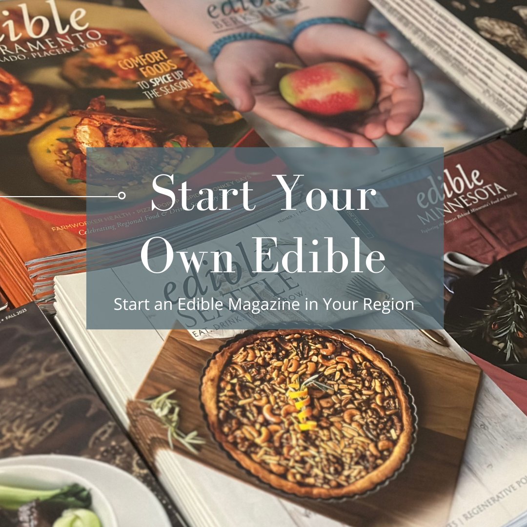 Storyteller. Voice of Food. Archivist. Hustler. Edible publishers wear many hats. They’re catalysts in their communities, creating spaces where stories of local food & drink can be told. Sound like a role you or someone you know might be interested in? bit.ly/49IEckm