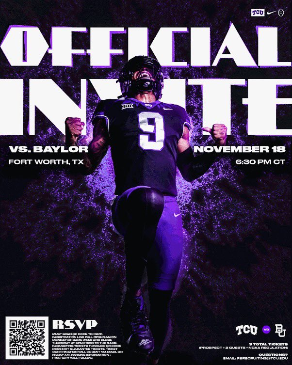 Ayden Lewis (@aydenlewis24) on Twitter photo Excited to be at TCU📍tomorrow. <a href="/TCUFootball/">TCU Football</a> <a href="/TylerOlker/">Tyler Olker</a>
<a href="/EatonEagleFB/">Eaton Eagle Football</a> | <a href="/emiller_ram93/">Ellis Miller</a>
<a href="/CarlHornback/">Carl Hornback</a> | <a href="/CoachBakerTX/">Tim Baker</a>
<a href="/_EliteProspects/">🚨Elite Prospects🚨</a> | <a href="/BSublet/">BSUB</a> Excited to be at TCU📍tomorrow. <a href="/TCUFootball/">TCU Football</a> <a href="/TylerOlker/">Tyler Olker</a>
<a href="/EatonEagleFB/">Eaton Eagle Football</a> | <a href="/emiller_ram93/">Ellis Miller</a>
<a href="/CarlHornback/">Carl Hornback</a> | <a href="/CoachBakerTX/">Tim Baker</a>
<a href="/_EliteProspects/">🚨Elite Prospects🚨</a> | <a href="/BSublet/">BSUB</a>
