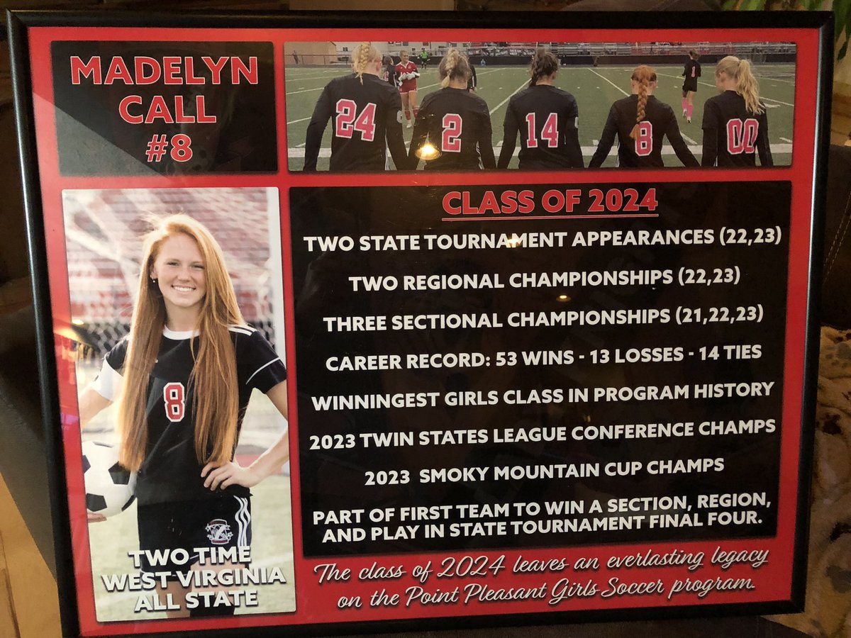 mdcall77's tweet photo. Couple of the keepsakes from our girls soccer banquet! So proud of all her achievements she was awarded for last night but more proud of the teammate, player and person she is! Keep grinding onto the next chapter!!
@madelyncall08 https://t.co/A21yitMPz3