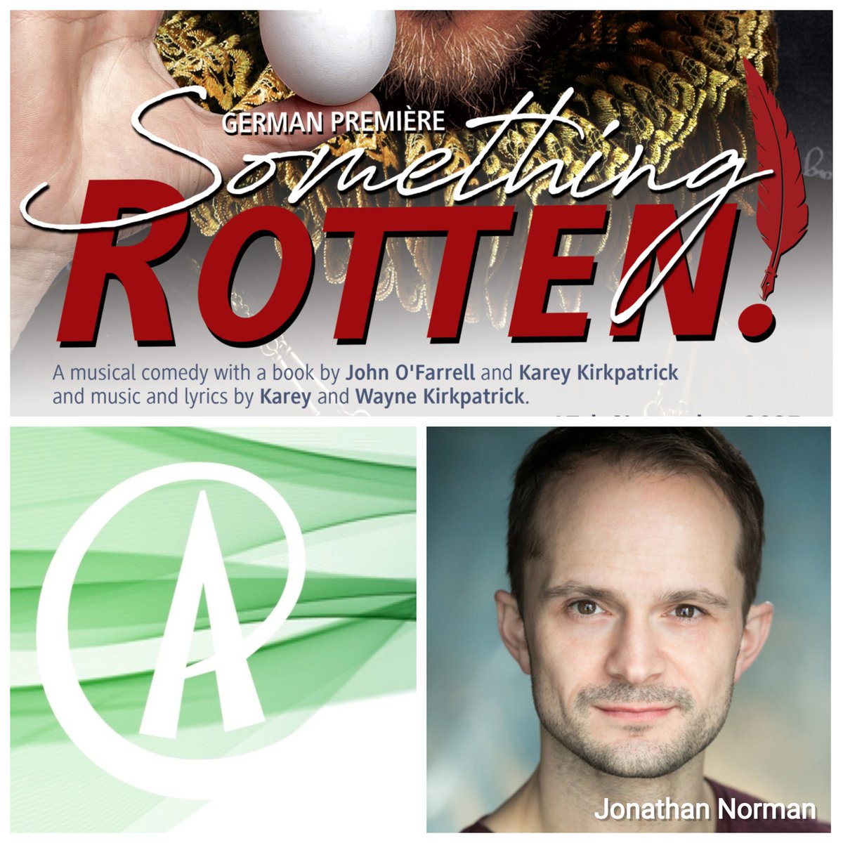 AccessLtd's tweet photo. Best wishes to @joffnorman who opens in #SomethingRotten @TheEFT this evening. 

Playing until 31st March 2024

Casting by @marcfrankum 

https://t.co/te9jvfLn8A https://t.co/Q6Wzhs1oQP