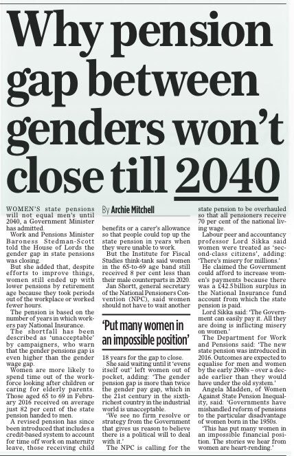KrisGibson13's tweet image. Yes #Equality of #StatePensions due by about 2040 
BUT with a
#genderpensionsgap of 38% &amp;amp; the negative impact of #Covid on #women's earnings greater than on #men due to #caring roles, there is no way #women will be #equal  anytime soon, if ever, in #privatepensions