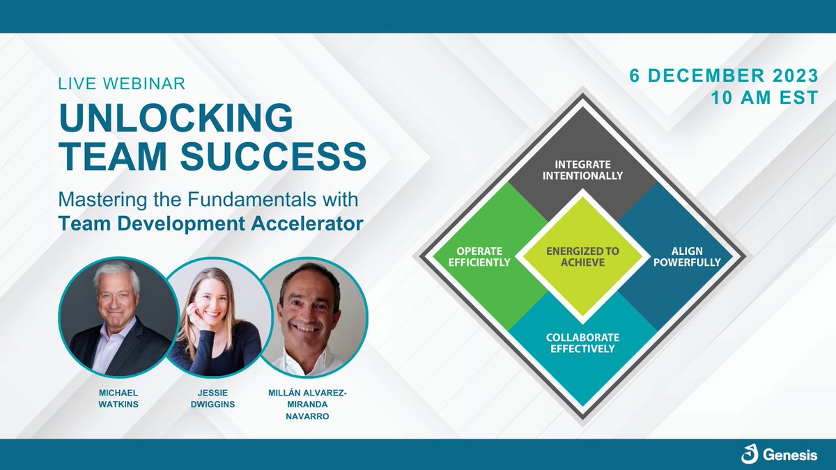 Elevate your team's success. Register for our exclusive live &amp; interactive #webinar now! Discover key strategies for #success, led by expert <a href="/MichaelDWatkins/">Michael D. Watkins</a>.
Learn about:
• High-performance team strategies
• Empowering #Coaching
• Effective #Leadership
hubs.la/Q028nmhX0