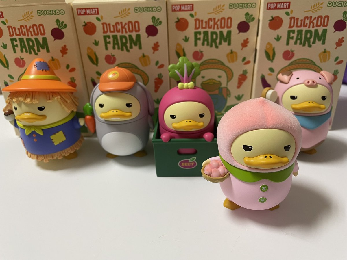 hikarukaza's tweet photo. 一旦、気になってた子だけ開封！赤かぶがお気に入り！モモの子の頭はフロッキー加工！　
#DUCKOO #POPMART https://t.co/gpZ3SN2arz