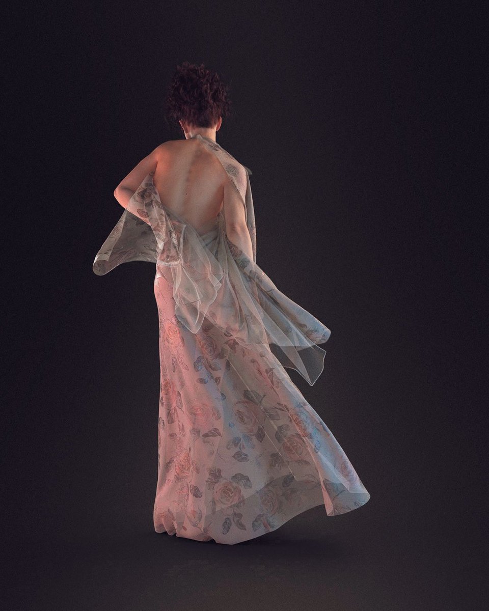 BiasCutWoman's tweet photo. Elevate your evening with a gown that's sheer poetry in motion. Its deep V-neck and peek-a-boo back add allure, while the sleeveless design awaits your jewels. Glide or twirl; either way, captivate. #FloralDream #clo3d #biascut #madewithsubstance #createwithclo #biascutwoman https://t.co/8j4tb7Gl8f