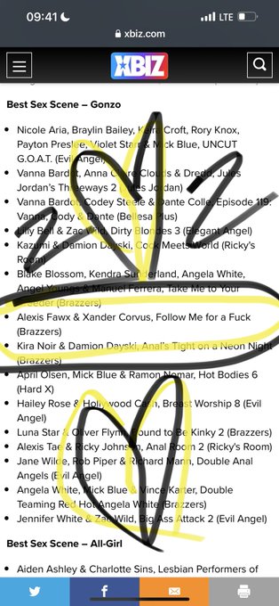 Thank you @XBIZ for all the nominations!! https://t.co/1lBmYKERP8<a class="tags" href="/tag/xbiz">@xbiz</a>