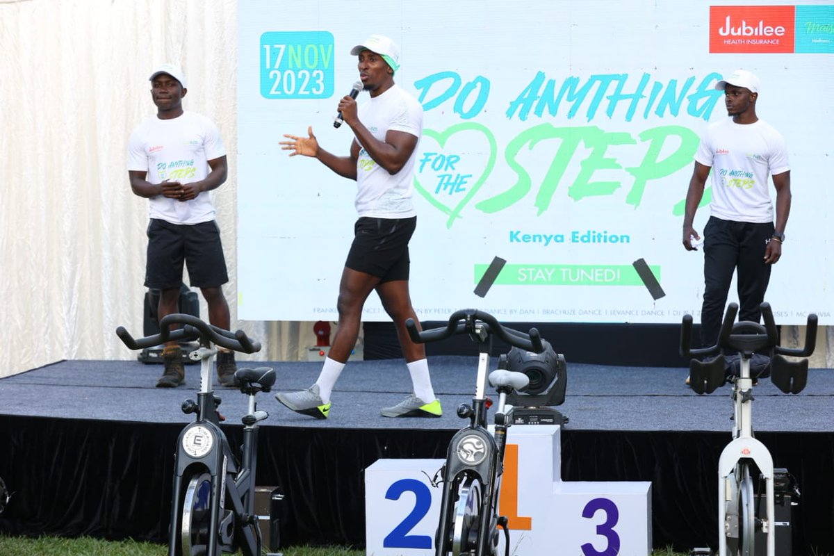 JubileeGroupKE's tweet photo. Rhotimmi got us pumped to the max with some cardio and body workouts #DoAnythingForTheSteps #MaishaFitiNaJubileeInsurance https://t.co/UFif4Tl15V