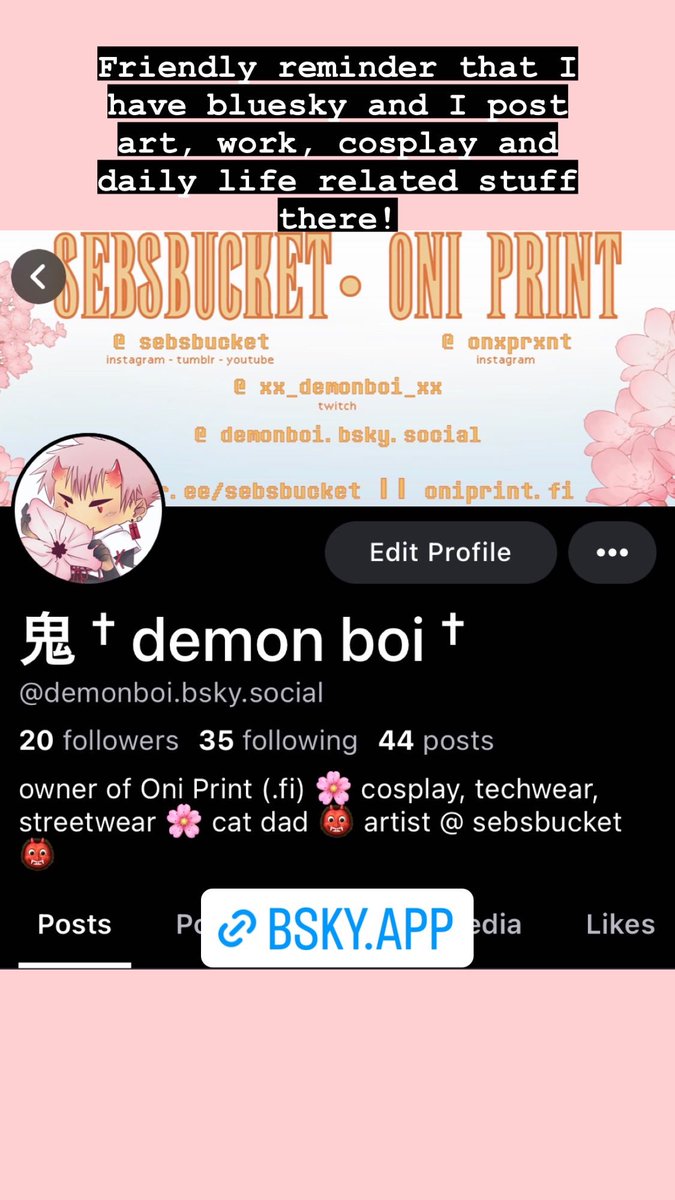 sebsbucket's tweet photo. I don’t really post here anymore (for obvious reasons), so here’s where to find me!! https://t.co/WEQJ1nekqx