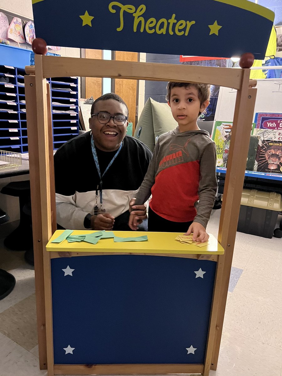 We had a great time with our train activity in my Special Education classes! Here’s a look at our excellent train ticket seller in our 4K class!