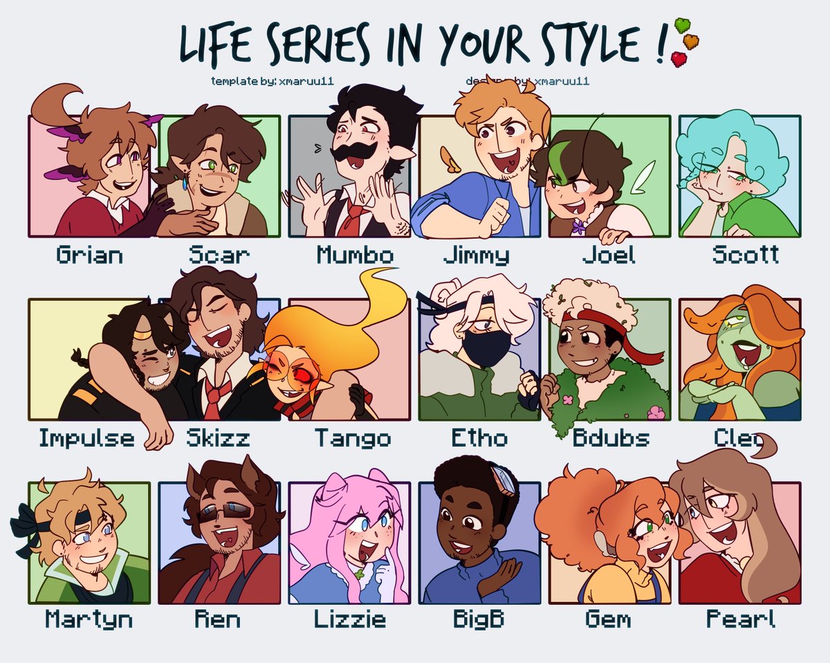 DRAW THE LIFE SERIES MEMBERS IN YOUR STYLE !!! Little fun challenge for anyone that wants to join! Wanna show your super duper cool designs? Or wanna finally sit down and draw them all? HERES YOUR CHANCE ! #secretlifefanart #TrafficSeriesIYS