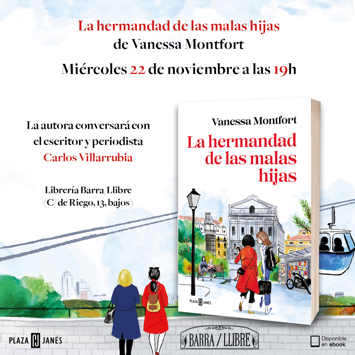 Vanessa Montfort on X: ¡¡ATENCIÓN BARCELONA!! El tour de LA HERMANDAD DE  LAS MALAS HIJAS continúa hasta la ciudad que me vio nacer. Bautiza el libro  el gran Carlos Villarubia, una de