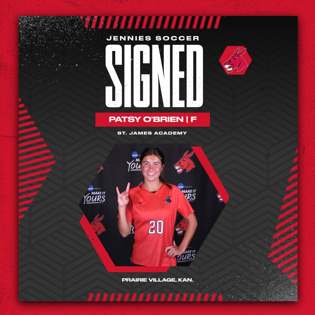 UCM_Soccer's tweet photo. Welcome to the Jennies soccer family, Patsy O'Brien!

#teamUCM https://t.co/xcnZeoXvuM