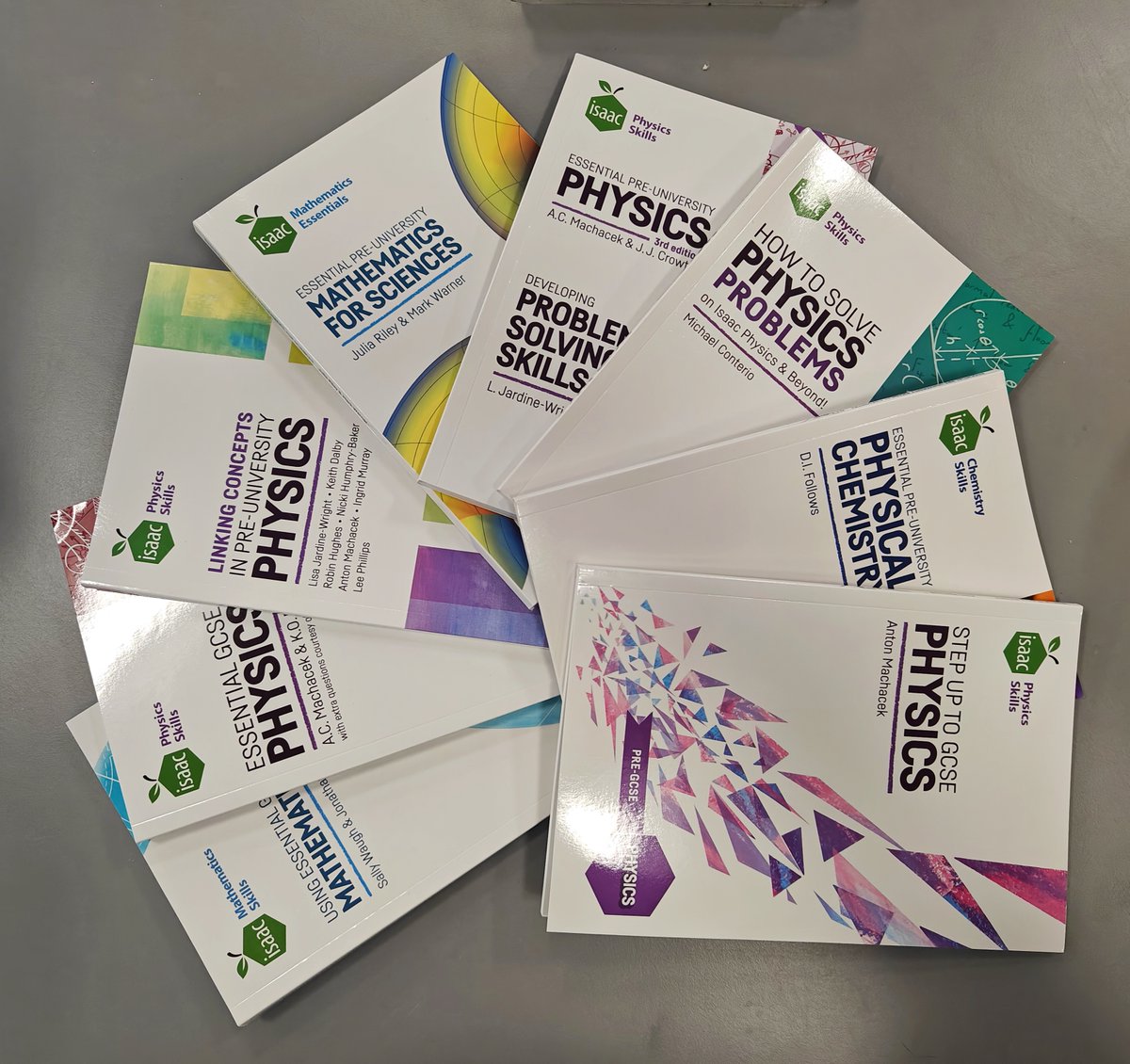 All the books! Thanks to <a href="/isaacphysics/">Isaac Physics</a> for providing all our science trainee teachers <a href="/UoBTeach/">UoBTeach</a> with the full range of their excellent resources #iteachphysics #getintoteaching
