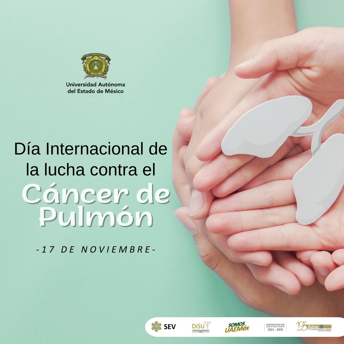#17deNoviembre El cáncer de pulmón no solo es la primera causa de muerte por cáncer, es además la más evitable, ya que la mayoría de los casos de este cáncer son ocasionados por el tabaquismo.

#SaludUAEMéx
#SomosUAEMéx
#SEV