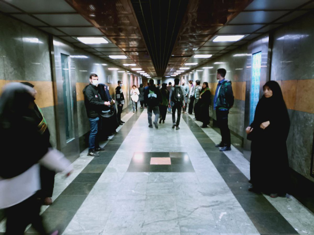 In Tehran's subway station hallways or as Iranian women call them the “horror hallways”, the morality police are present, arresting Iranian women who resist the mandatory hijab. #ArmitaGaravand, a victim of the same morality police, was murdered in a subway station for refusing