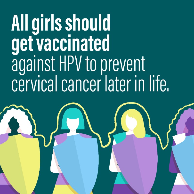 WHO's tweet photo. Today is the #CervicalCancer Elimination Day of Action.

More than 95% of cervical cancer is due to the human papillomavirus (HPV). And yet, only around 2 in 10 girls globally are vaccinated with one dose of vaccine against the virus https://t.co/Ns7ImvsIju