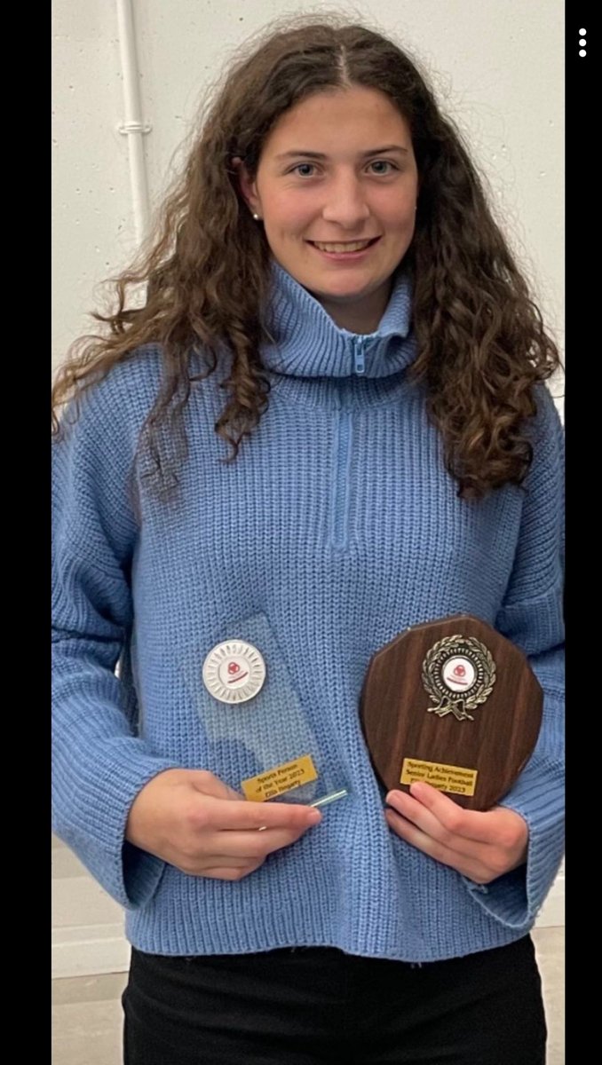 Congratulations to our junior player Eilis H who won senior footballer of the year and sports star of the year last night at her school awards.