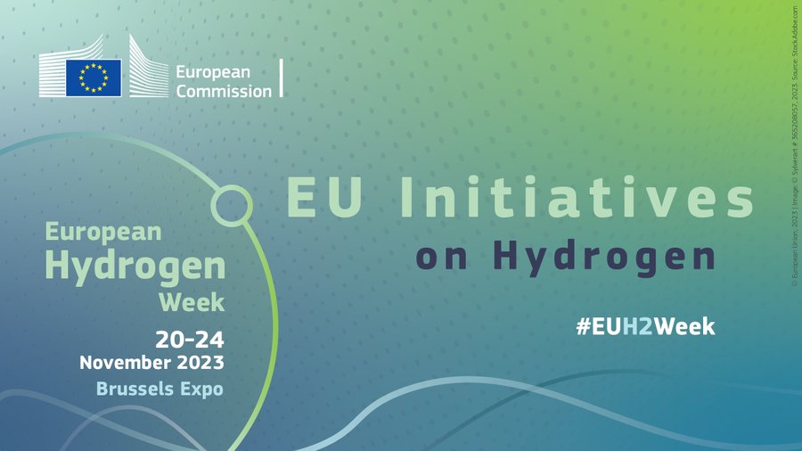 Kicking off on Monday💥 ➡️European Hydrogen Week 2023 📅November 20 - 24 📍Brussels EXPO Learn more about 🇪🇺 initiatives on #hydrogen, and meet leaders, policymakers and researchers working in the sector. More information on #EUH2Week ⤵️ research-and-innovation.ec.europa.eu/events/upcomin…