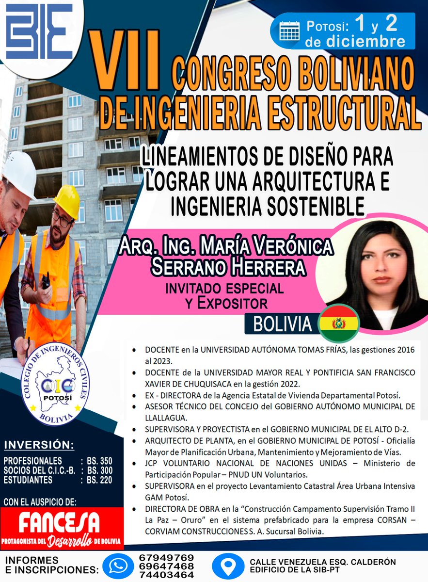 Somos parte del VII Congreso Boliviano de Ingeniería Estructural.