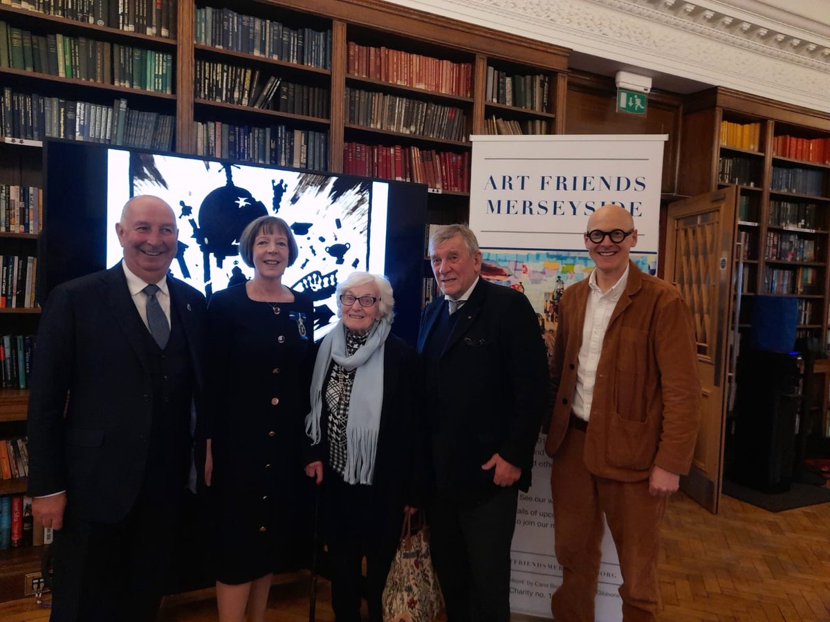 Another successful ArtFriendsMerseyside annual JamesWotherspoon Lecture. High Sheriff ofMerseysideDr Ruth Hussey and Consort, John,Jean Wotherspoon &amp;Professor Iain Jackson who give a new and inspired lecture on the global influence of Liverpool University School of Architecture